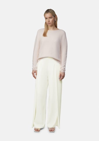 Wide Leg Pantalon à plis COMMA en blanc : devant