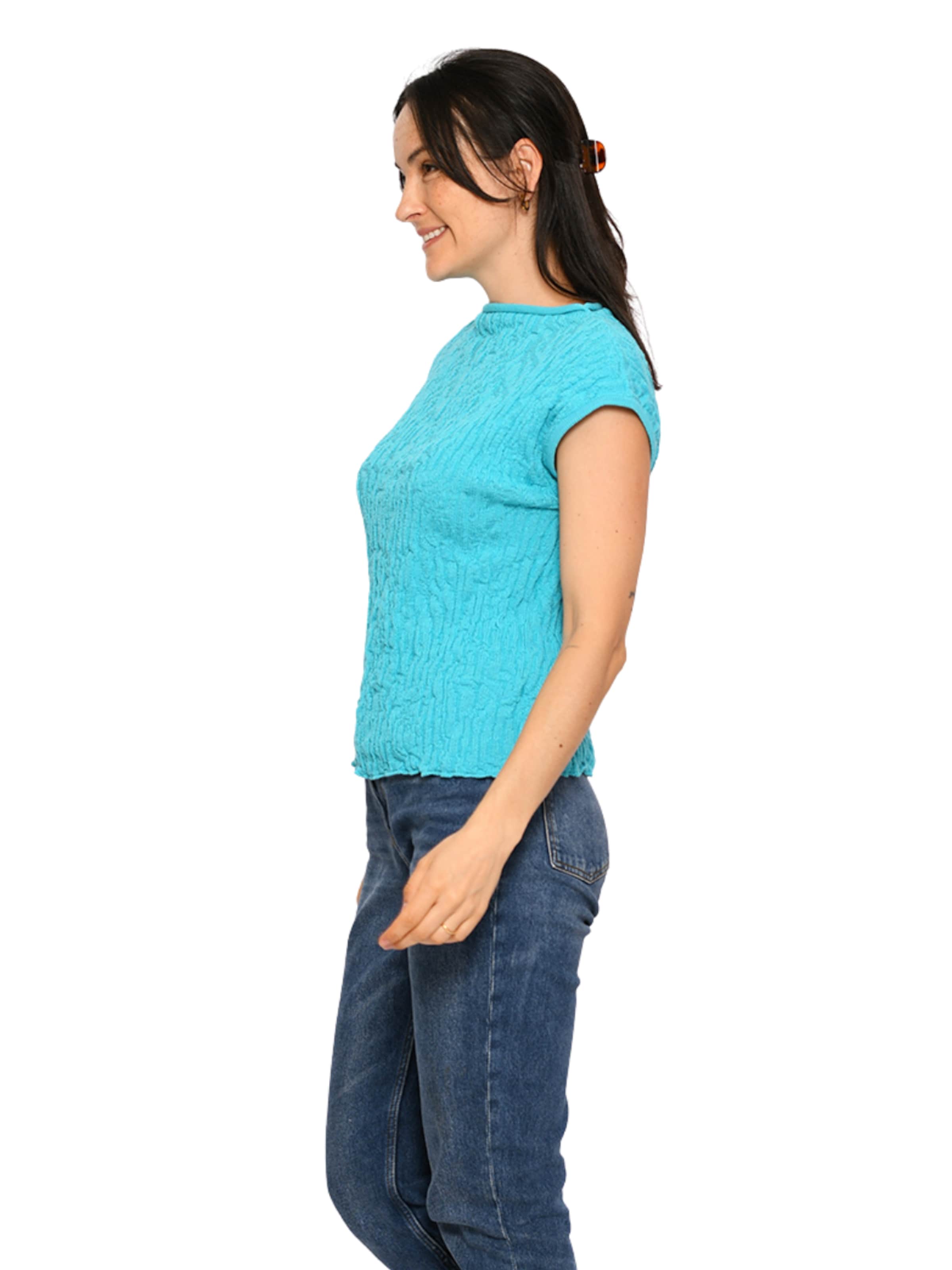 Süel knitwear Sticktop 'Wrinkled Texture'‌‌‌‌ in Blau