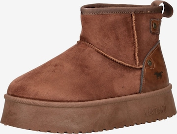 Botine de la MUSTANG pe maro: față