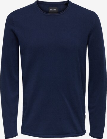 Pull-over Only & Sons en bleu : devant