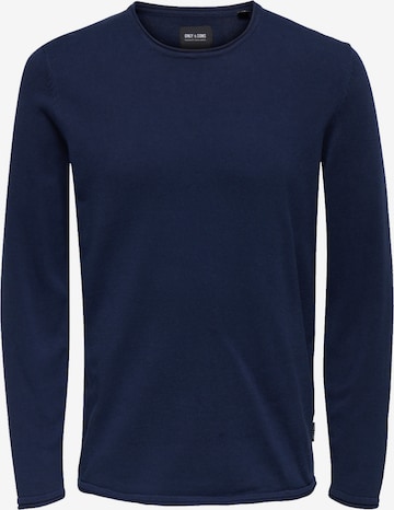 Only & Sons Sweater in Blue: front