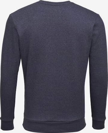 Mikon Crew Neck ' Herz ' in Blau