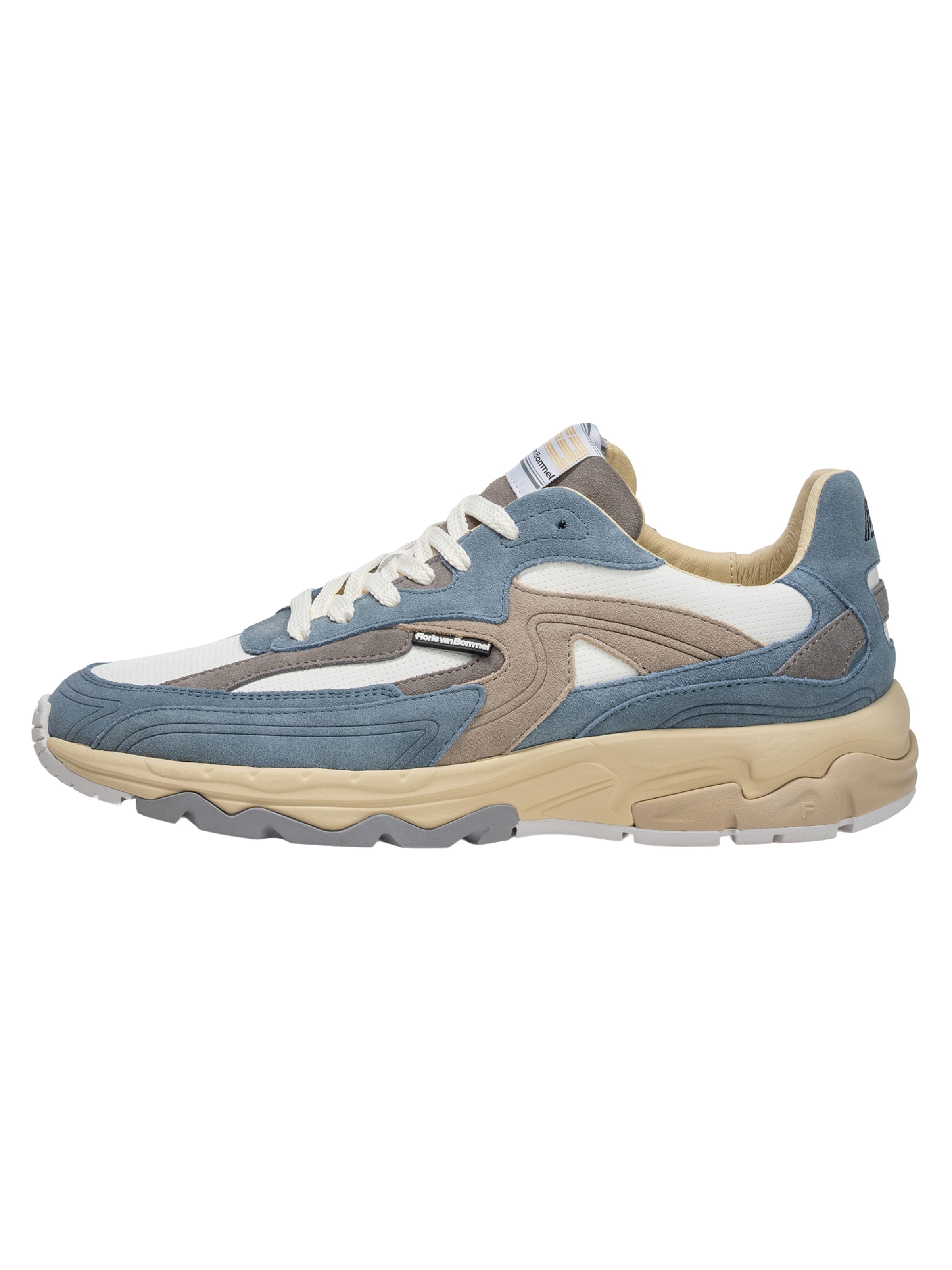 Sneaker bassa 'De Rezer 02' di Floris van Bommel in blu: frontale