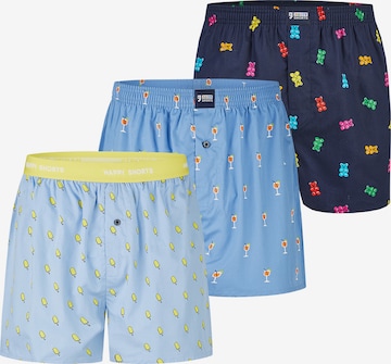 Boxers ' Motiv Mix ' Happy Shorts en bleu : devant