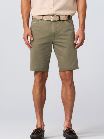 MEYER Slim fit Chino Pants 'Chicago' in Green: front