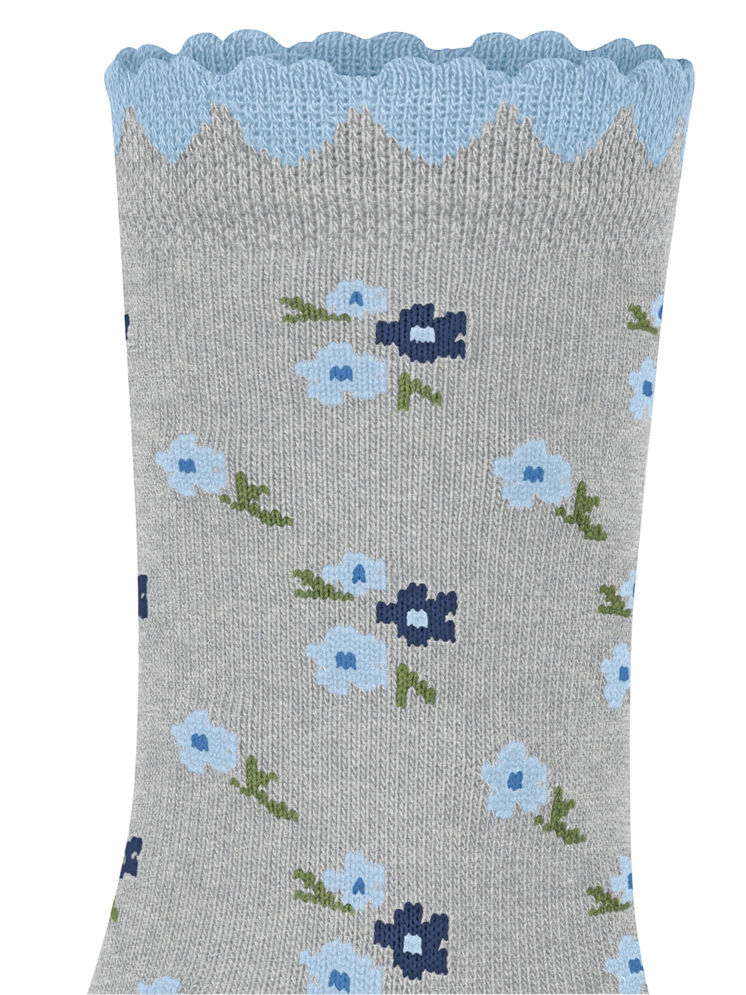 FALKE Socks 'Ditsy Flowers' in Grey