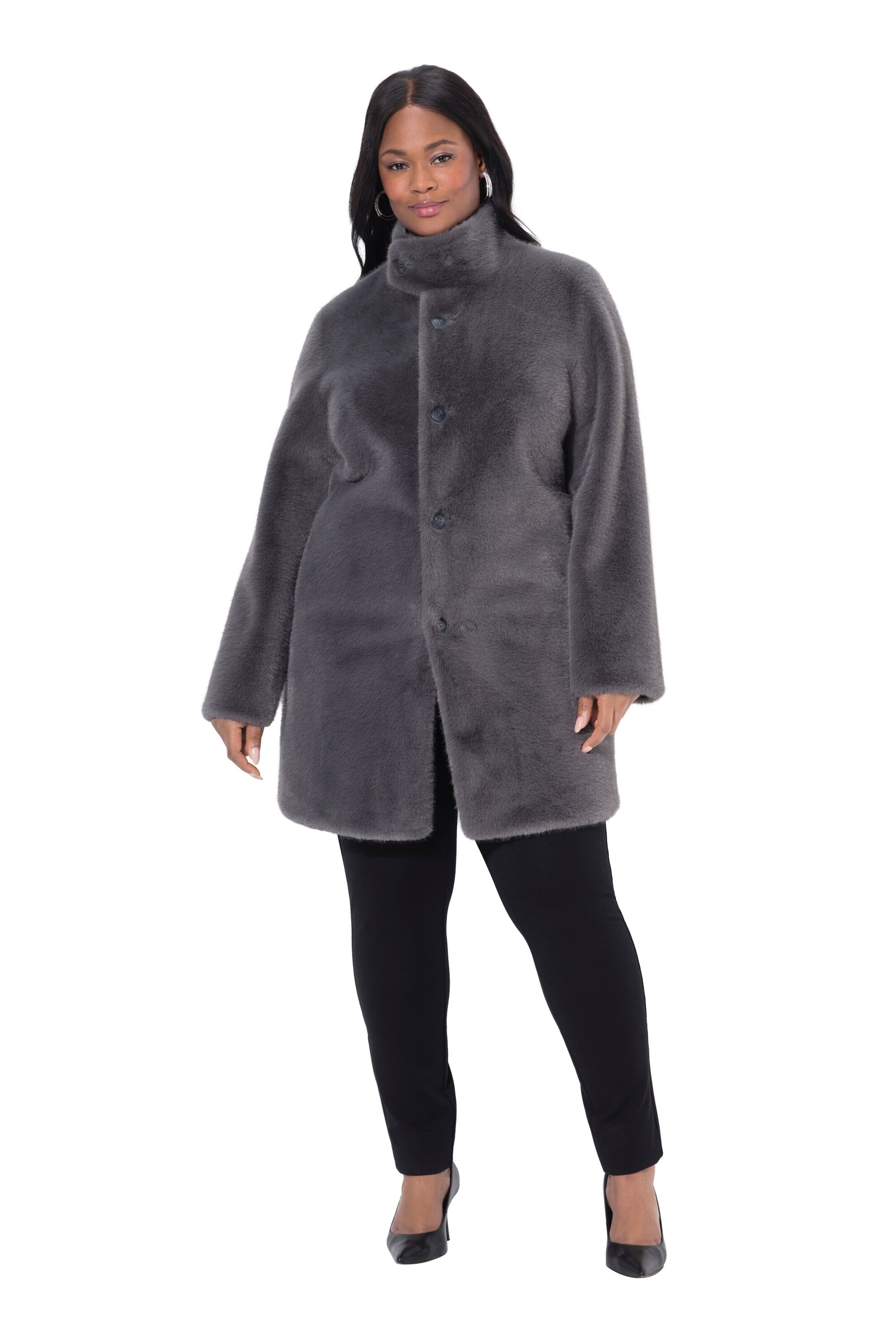 Ulla Popken Winter Coat in Grey