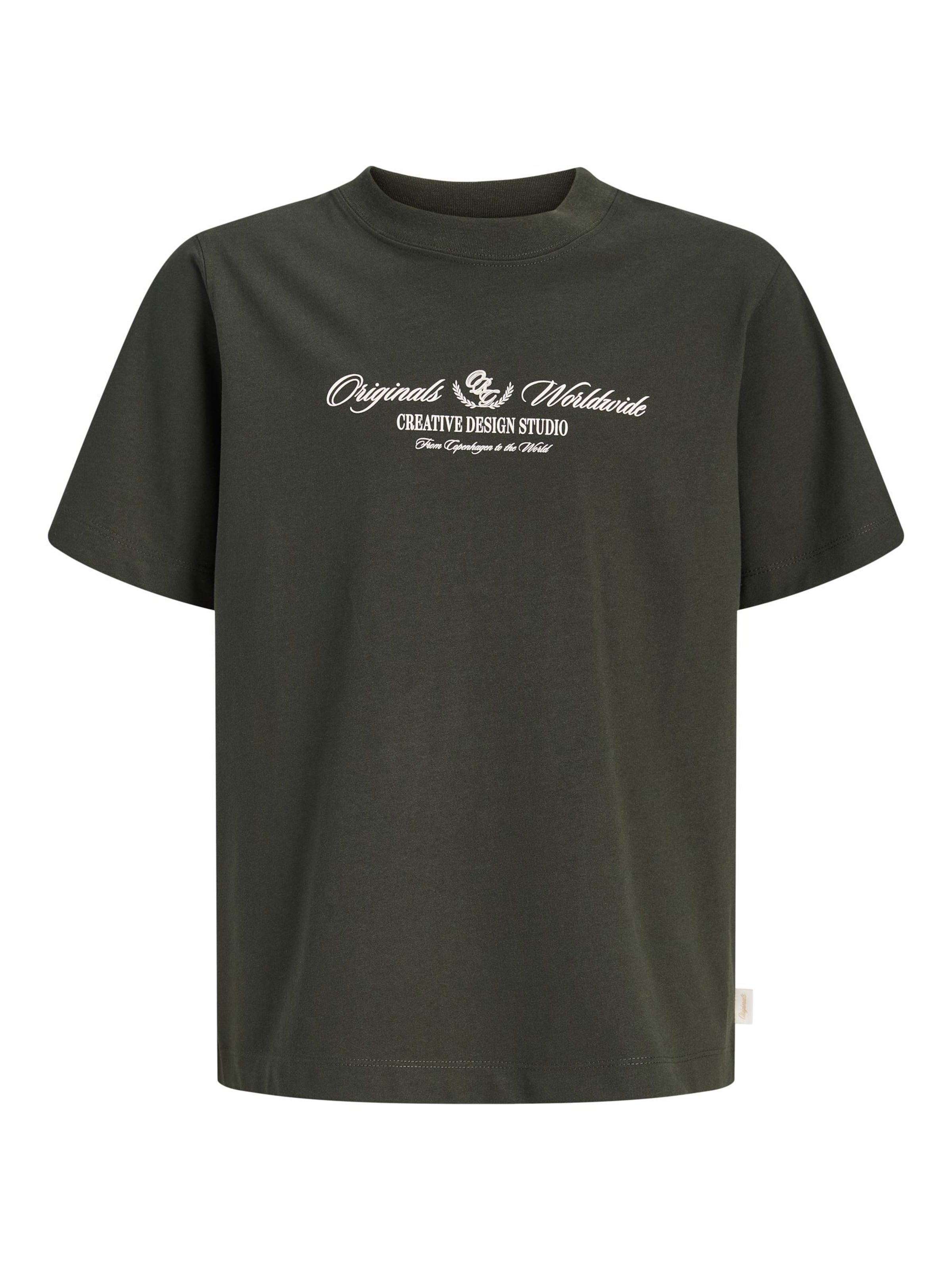 T-Shirt Jack & Jones Junior en vert : devant