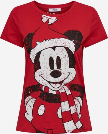 ONLY Shirt 'Disney Christmas ' in Rot