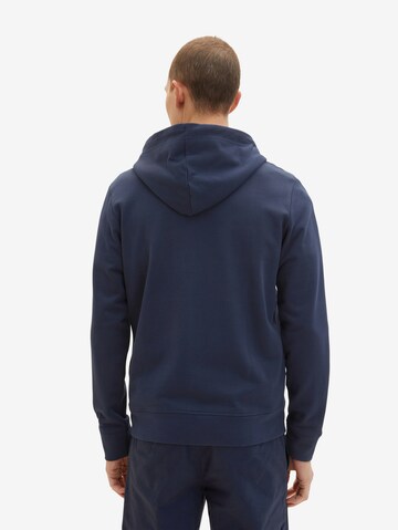 TOM TAILOR Zip-Up Hoodie in Blue