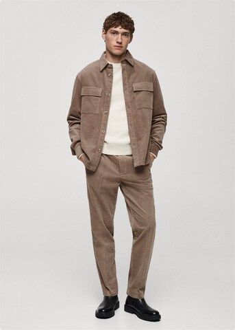 MANGO MAN Comfort Fit Hemd 'Pietro' in Grau