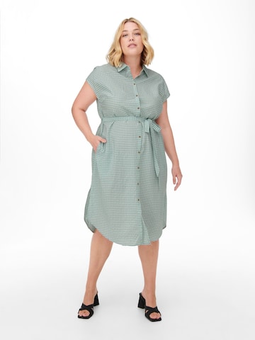 ONLY Carmakoma Shirt Dress 'ANIMA' in Green