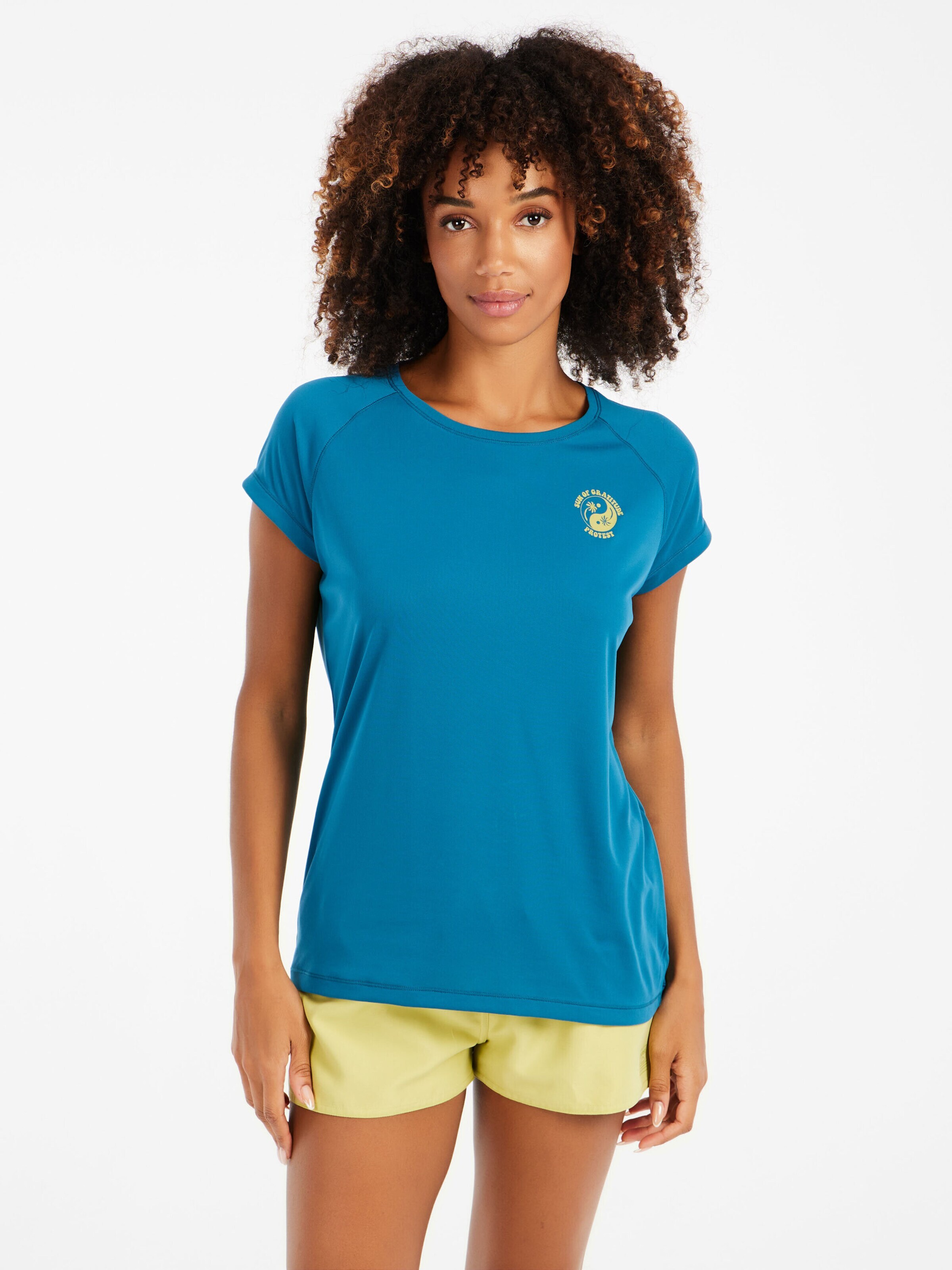 PROTEST Functioneel shirt 'PRTGia' in Blauw: voorkant