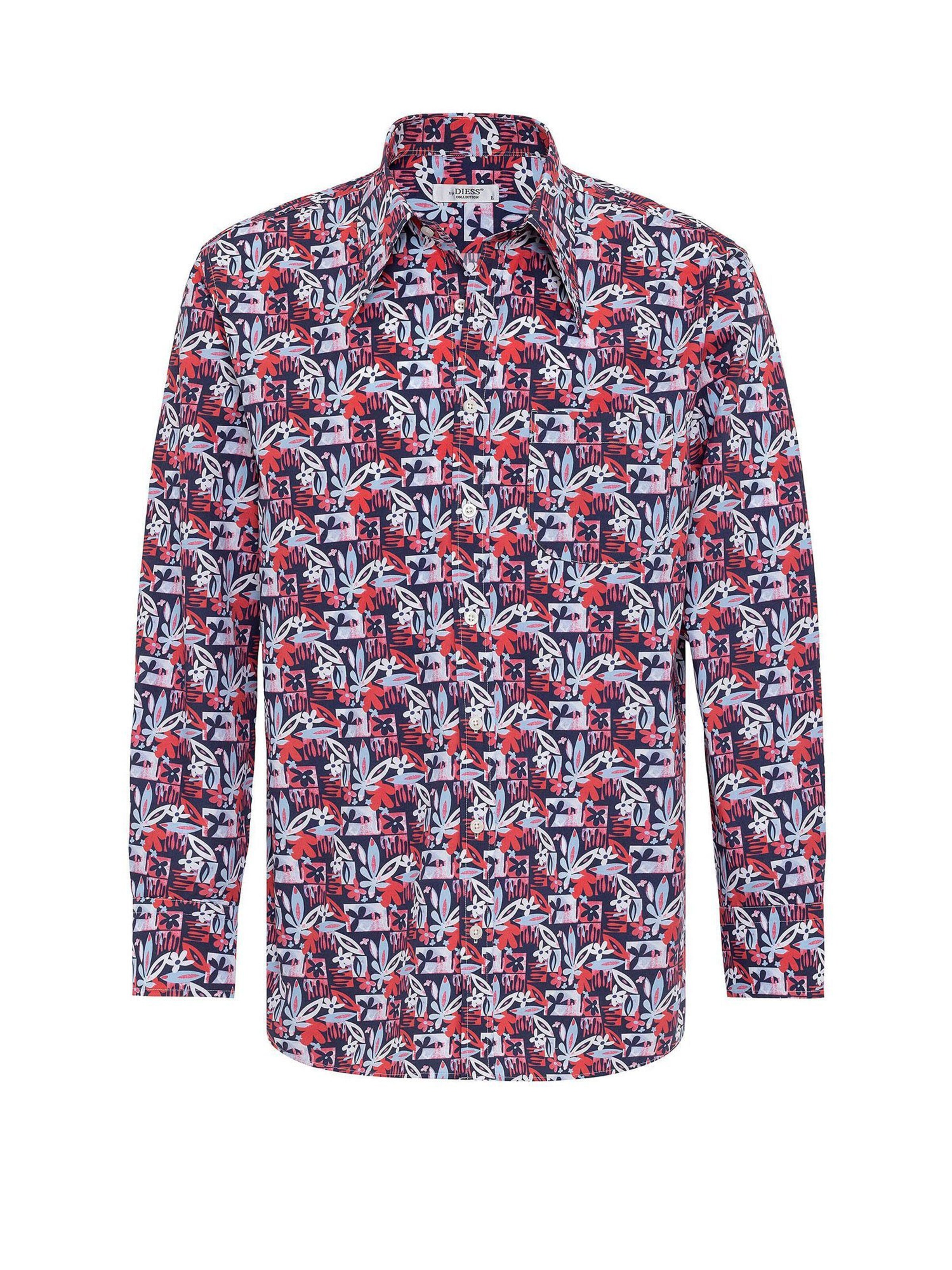 By Diess Collection Regular Fit Hemd in Rot: Vorderseite