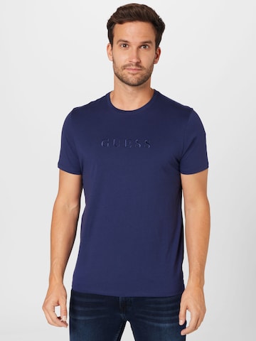 GUESS - Camiseta en azul: frente