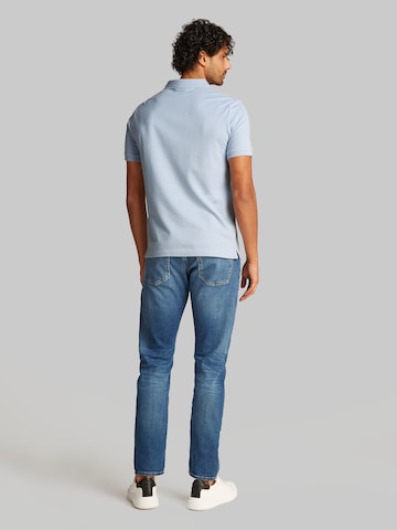 Calvin Klein Särk 'STRETCH PIQUE SLIM BUTTON POLO', värv sinine