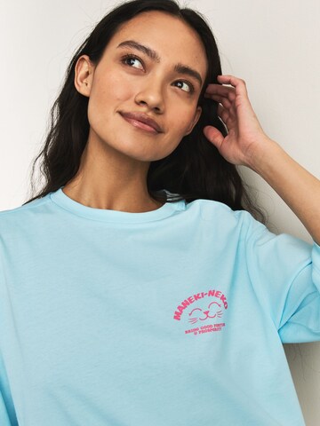 Next Shirt 'Lucky Cat' in Blauw