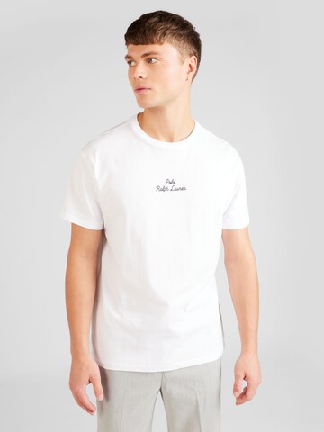 T-Shirt Polo Ralph Lauren en blanc : devant