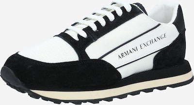 ARMANI EXCHANGE Zemie brīvā laika apavi, krāsa - melns / balts, Preces skats
