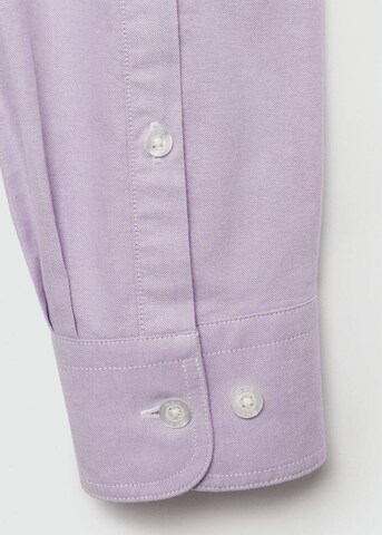 MANGO MAN Regular fit Button Up Shirt 'Oxford' in Purple
