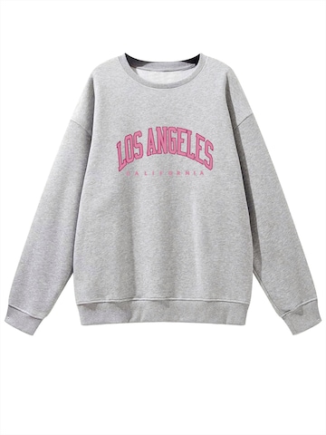 GORHEY - Sudadera 'Women's Fleece Pullover, Sweatshirt with Letter Print, Long Sleeve, Loose Fit' en gris