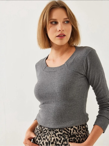 T-shirt Bianco Lucci en gris