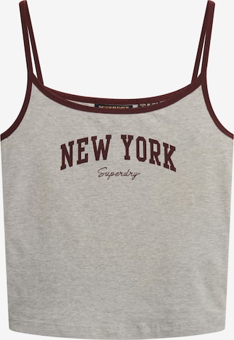 Superdry Top 'Essentials' in Grijs: voorkant