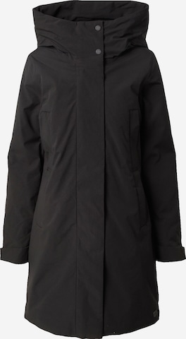 Manteau fonctionnel 'Eline' elvine en noir : devant