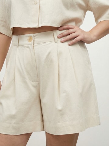 CITA MAASS Wide leg Veckad byxa i beige