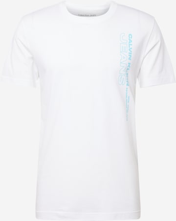 T-Shirt Calvin Klein Jeans en blanc : devant