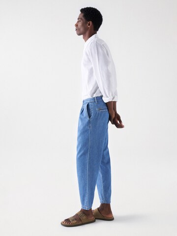 Salsa Jeans Slim fit Pleated Jeans in Blue