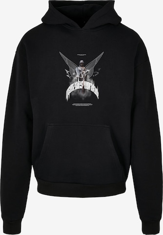 MJ Gonzales Sweatshirt 'HIGHER THAN HEAVEN' i svart: framsida