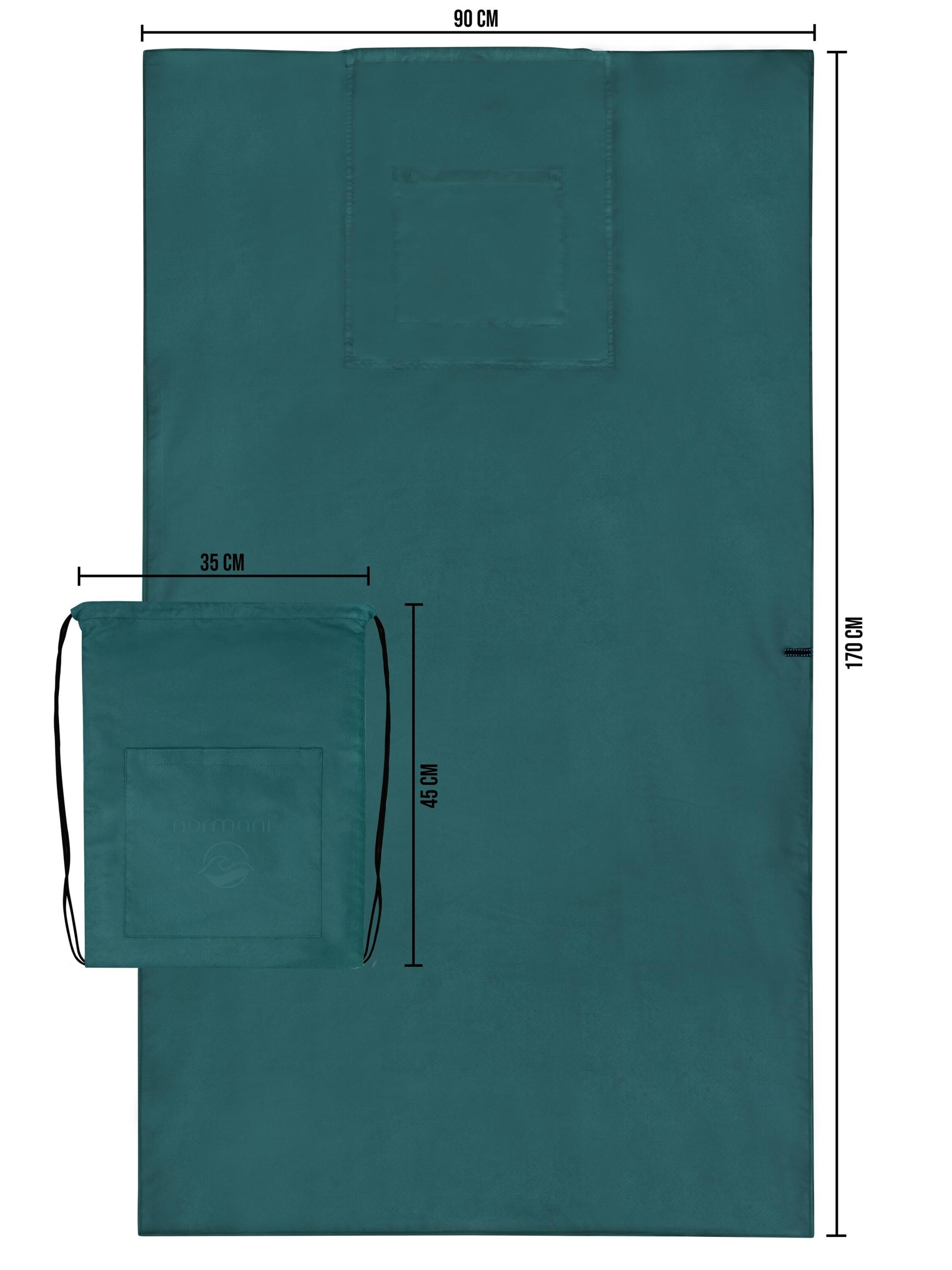 Serviette de plage ' ' normani en bleu