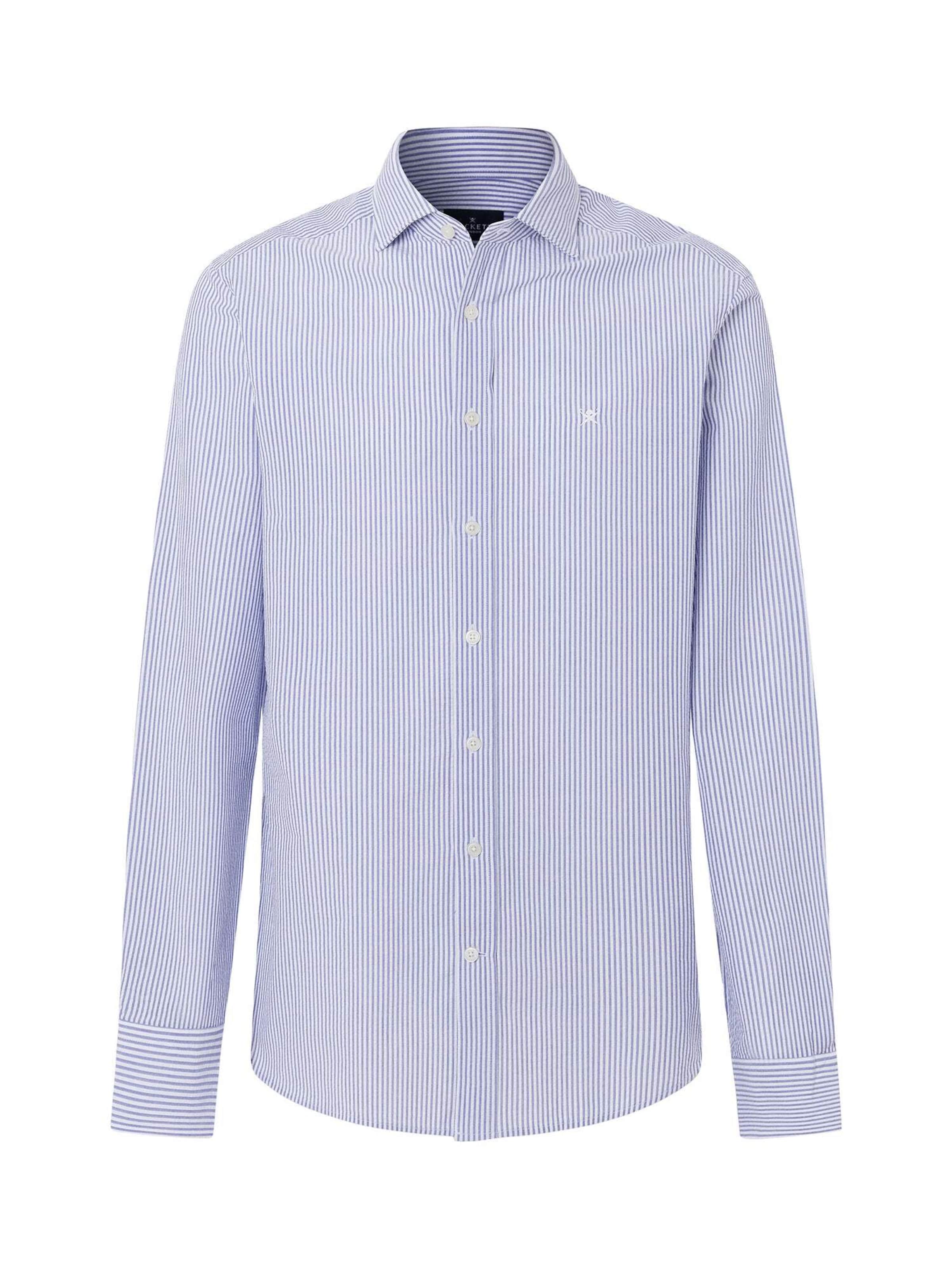 Coupe regular Chemise 'SEERSUCKER BENGAL' Hackett London en bleu : devant