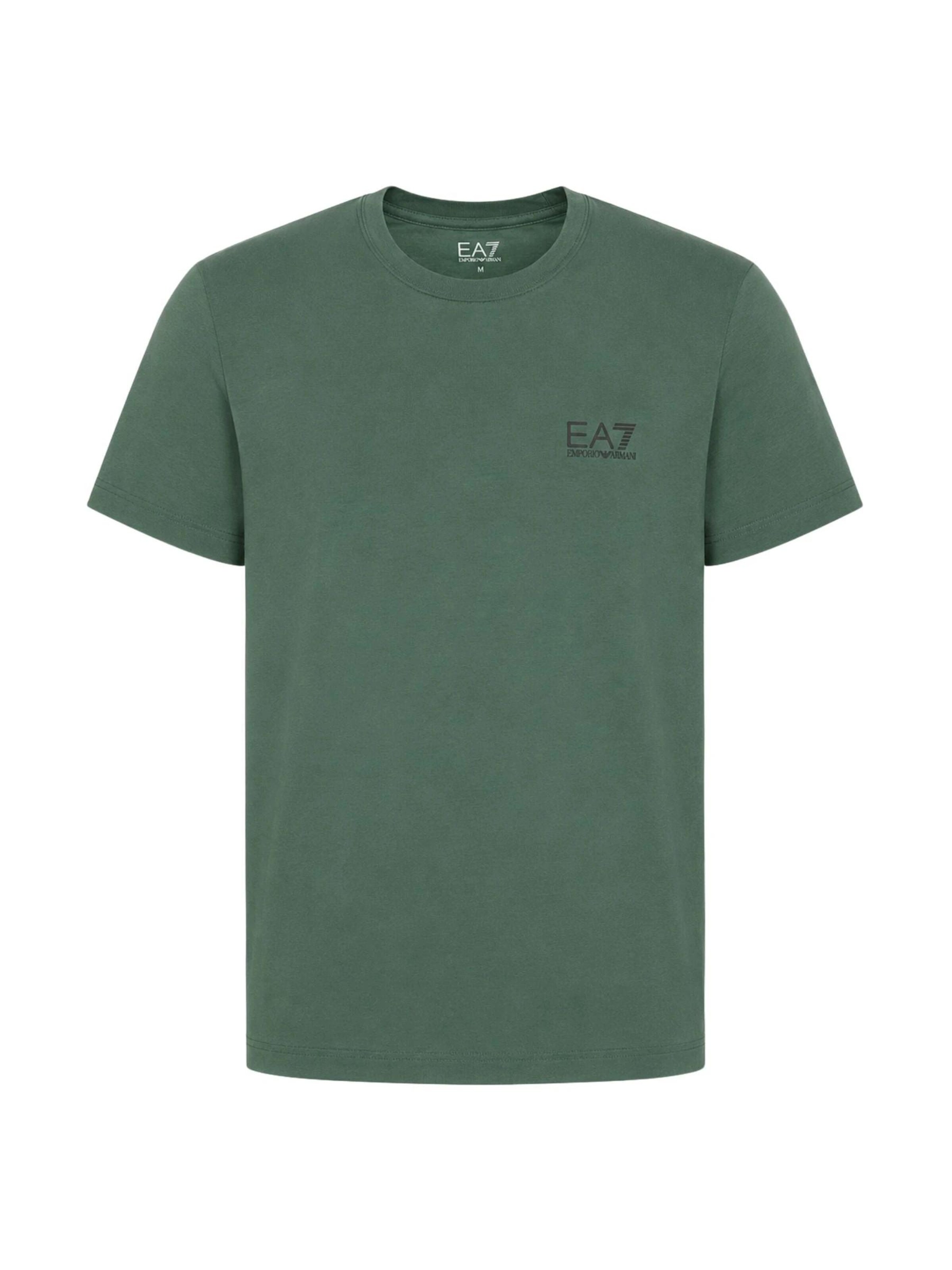 EA7 Emporio Armani Shirt 'JERSEY T-SHIRT' in Groen: voorkant