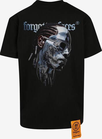 Forgotten Faces Shirt 'Silver Robot' in Zwart