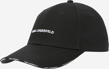 Karl Lagerfeld - Gorra 'Essential' en negro: frente