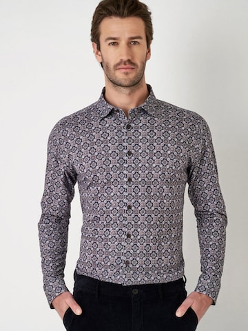 Coupe slim Chemise DESOTO en bleu : devant