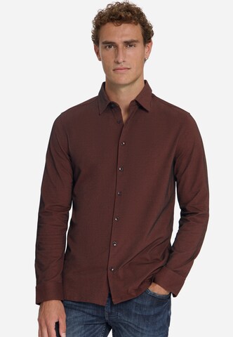 No Excess Regular fit Button Up Shirt in Red