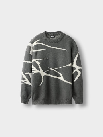 Burocs Sweater 'Knit Jacquard' in Grey: front