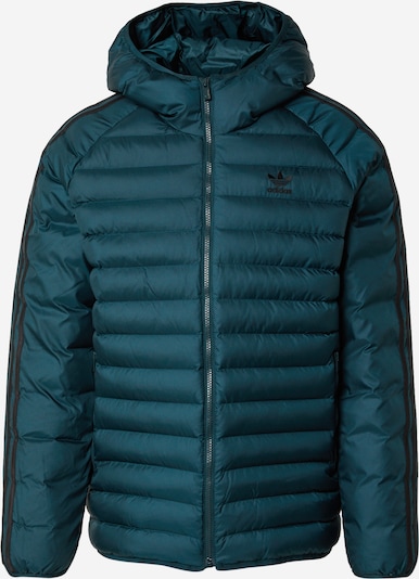 Demisezoninė striukė iš ADIDAS ORIGINALS, spalva – smaragdinė spalva / juoda, Prekių apžvalga