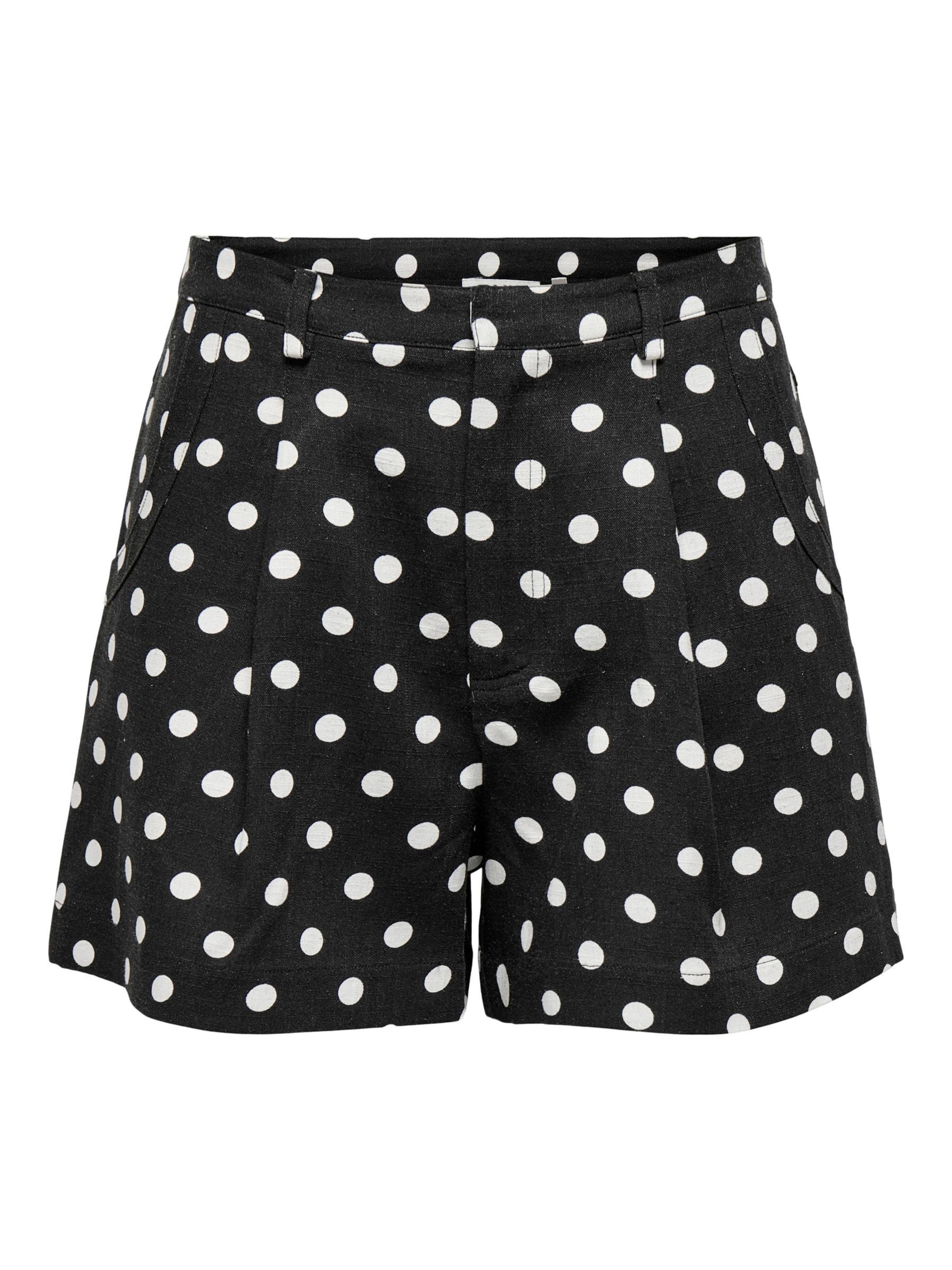 ONLY regular Bukser med lægfolder 'ONLTamila' i sort: forside