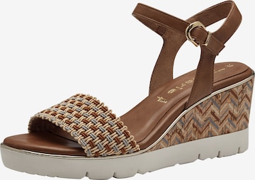 TAMARIS Sandals in Brown: front