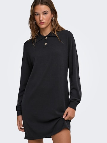 ONLY - Vestido de punto en negro: frente