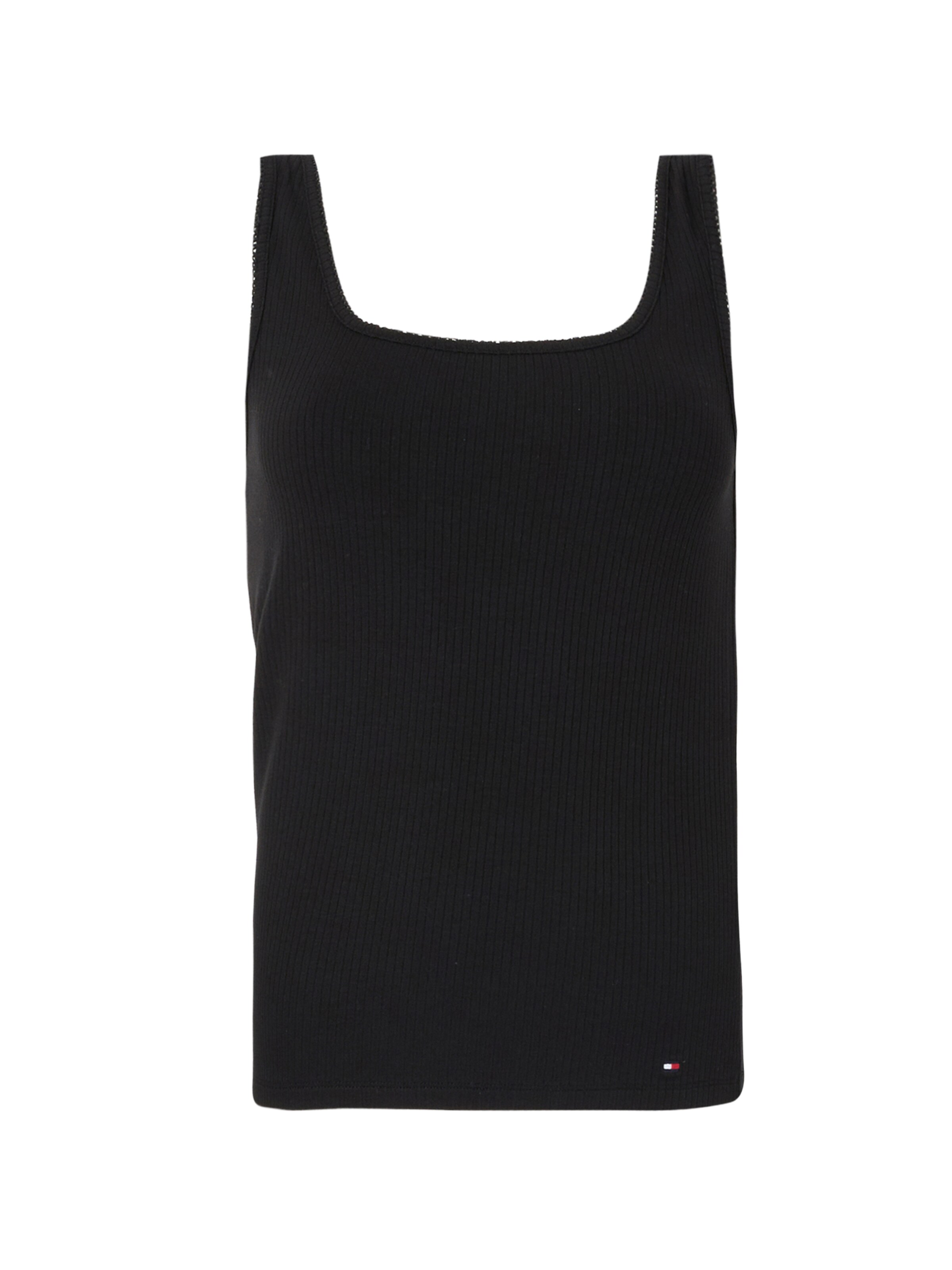 Top de la TOMMY HILFIGER pe negru: față
