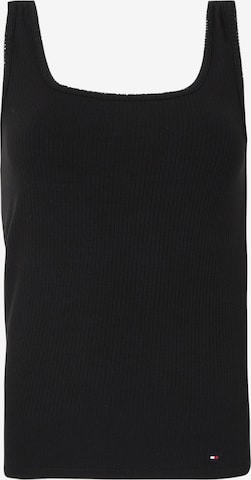 Top de la TOMMY HILFIGER pe negru: față