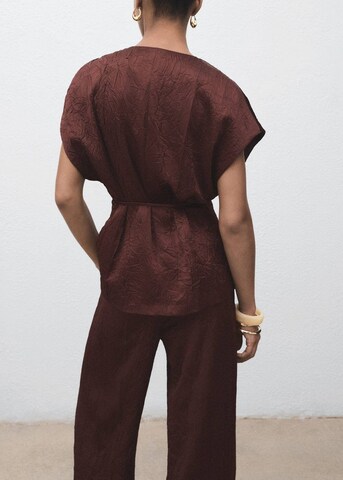 MANGO Weste 'Flor' in Braun