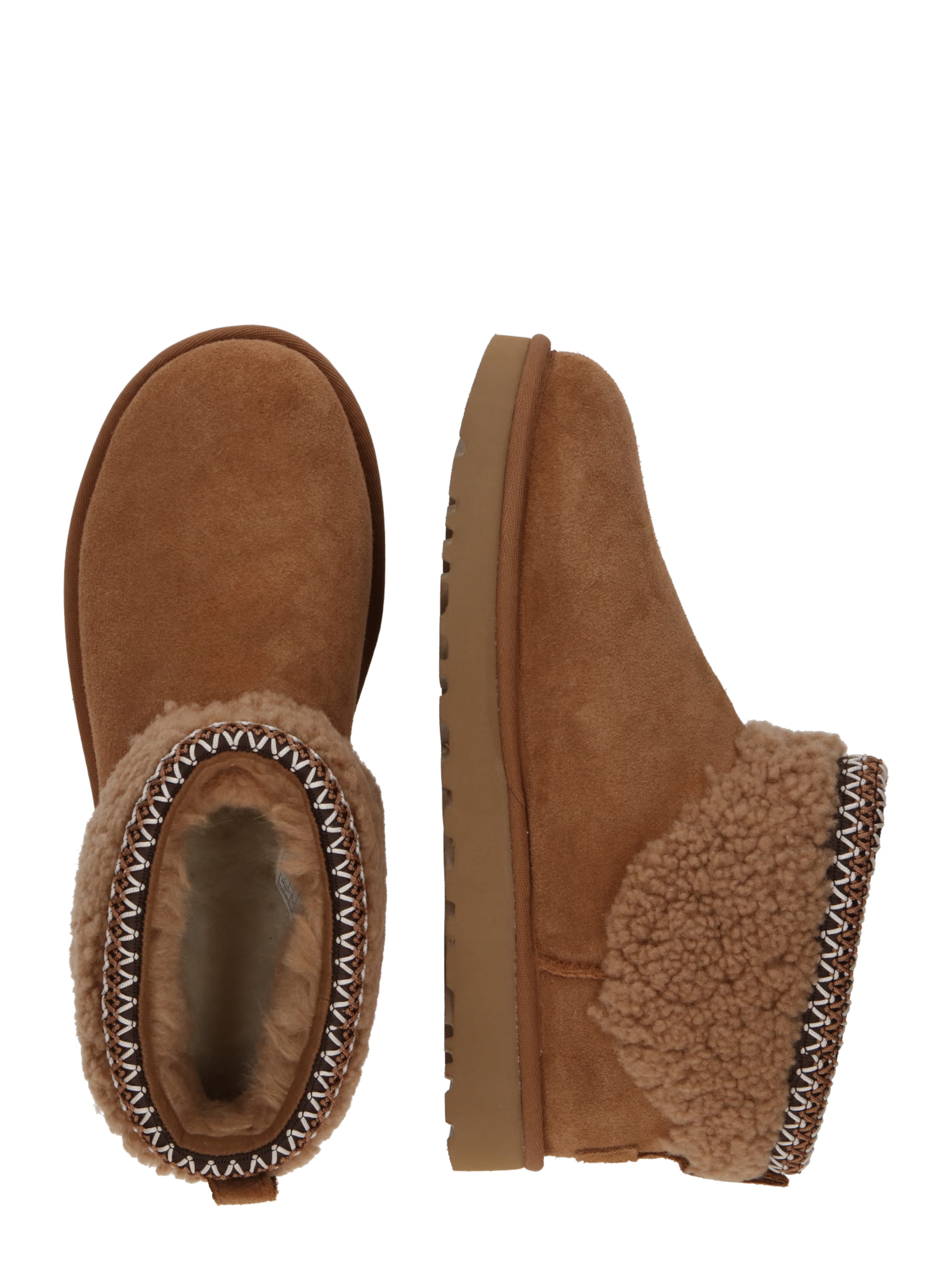 UGG Nízke čižmy 'Classic Ultra Mini Maxi Curly' - Hnedá