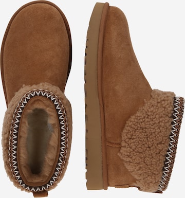 UGG Boots 'Classic Ultra Mini Maxi Curly' in Caramel, Dark Brown
