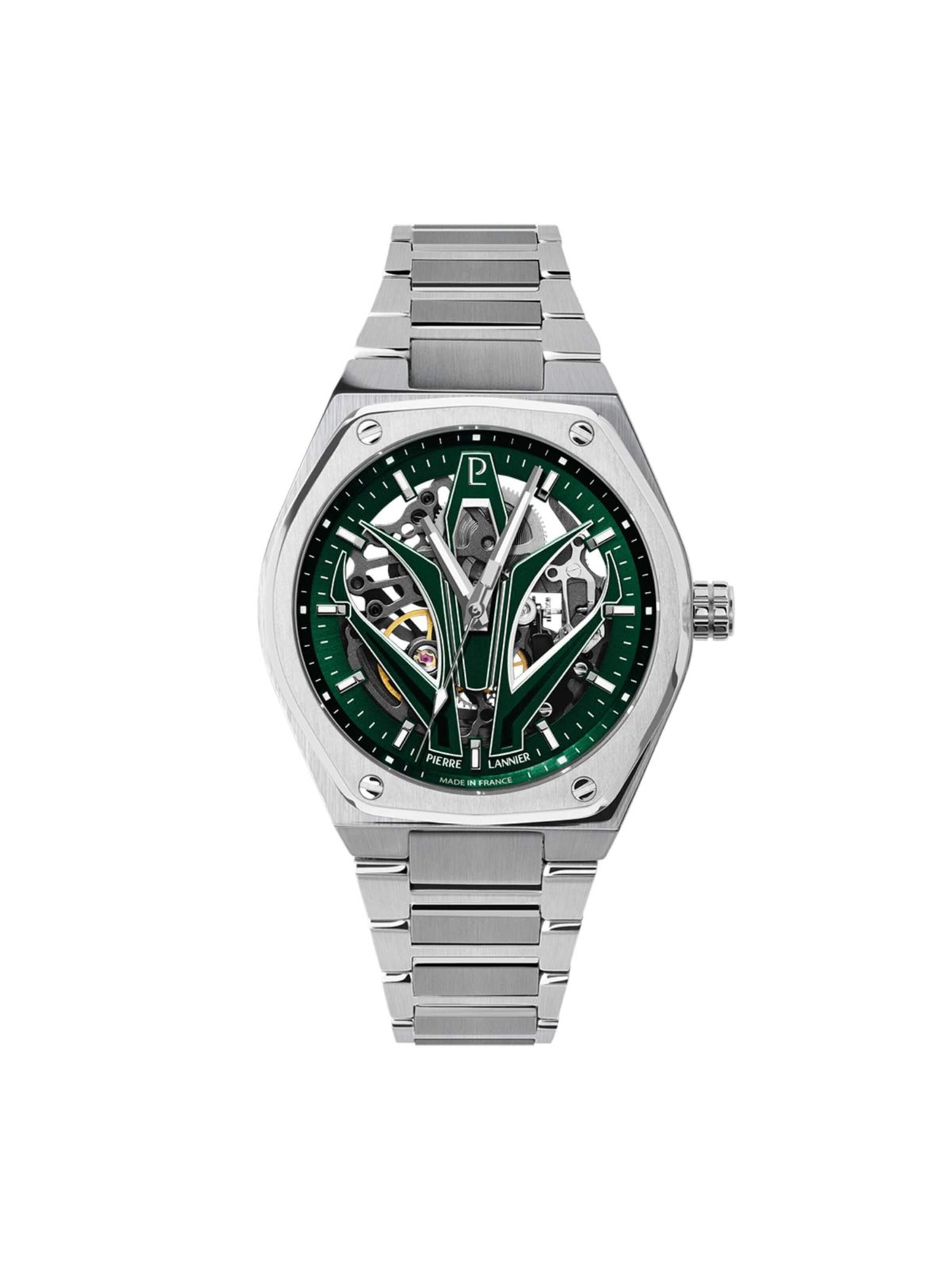 Montre à affichage analogique Pierre Lannier en vert : devant